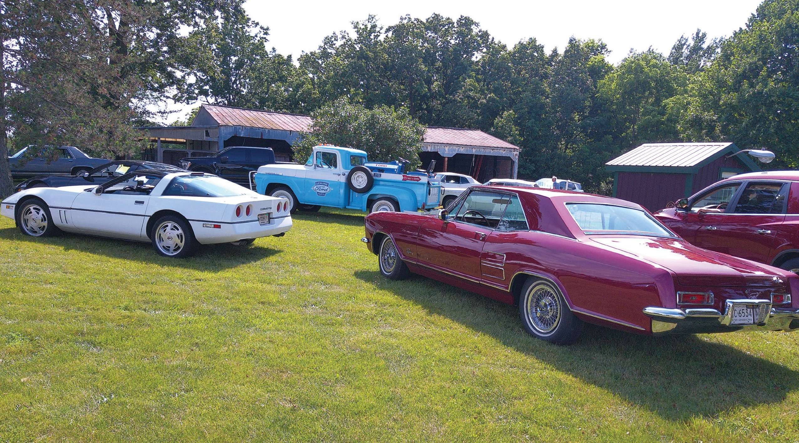 1989 Corvette, 1958 Ford Pickup, and 1964 Buick Riviera