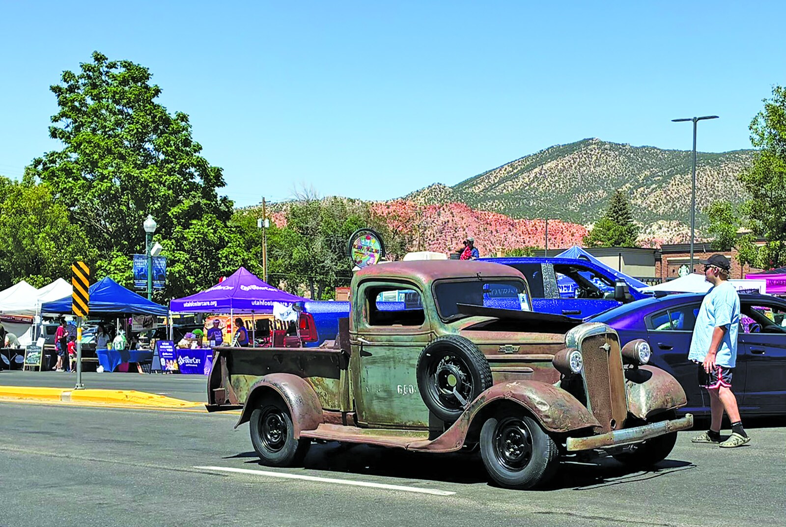 A 1936 Chevrolet pickup truck at the July Jamboree in Cedar City, Utah