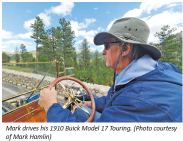 Photo of Mark Hamlin in his 1910 Buick