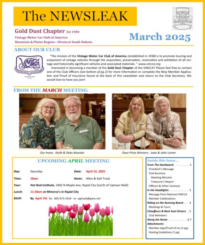 April 2025 Touring Chronicle