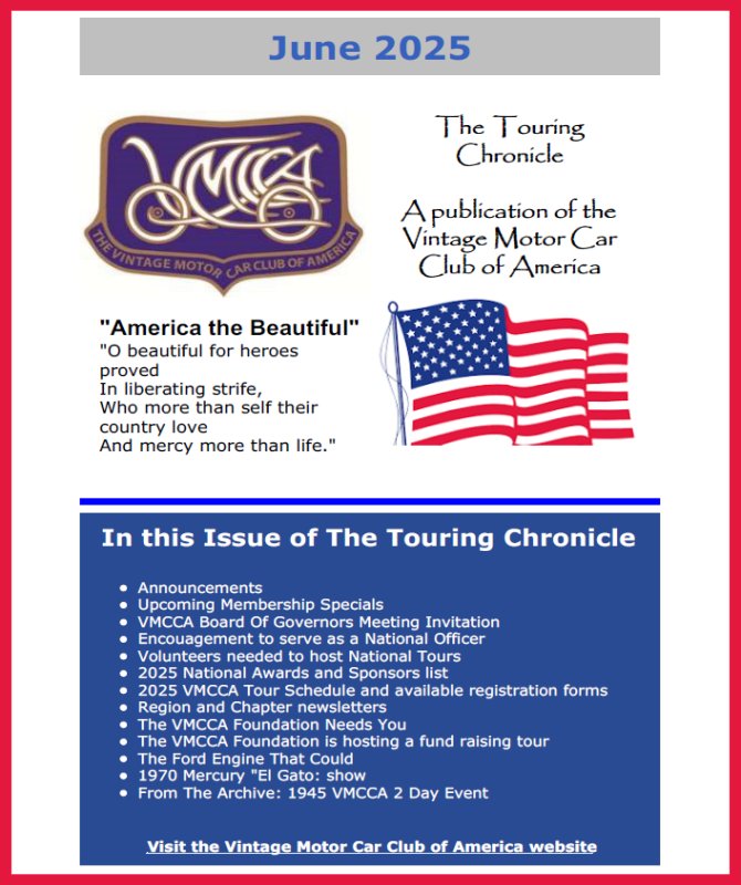 June 2025 Touring Chronicle