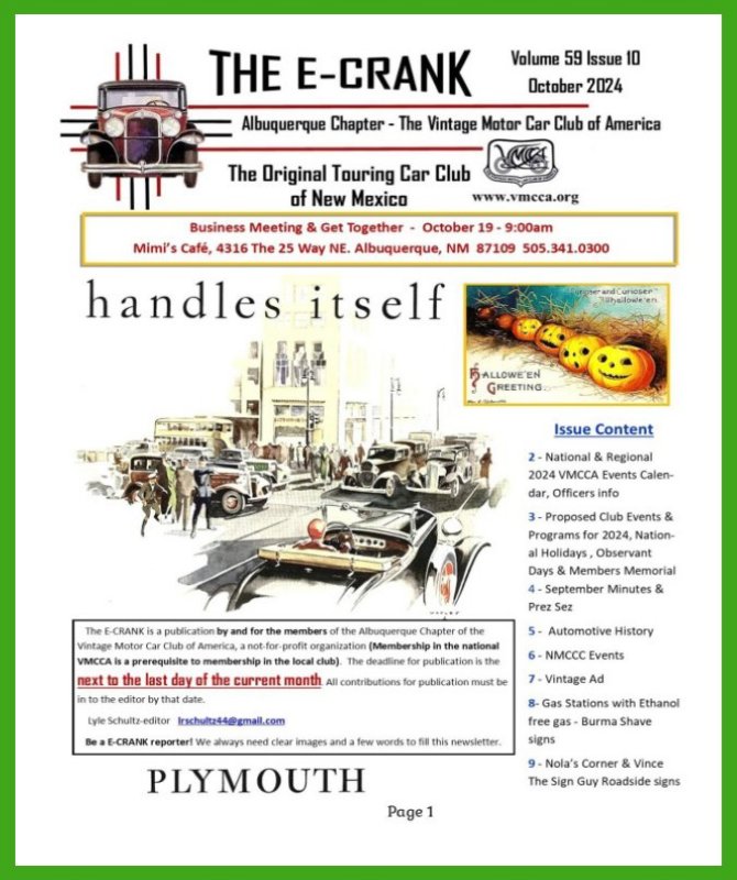 November 2024 Touring Chronicle